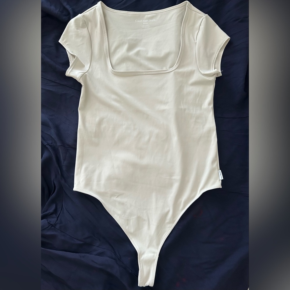 Calvin Klein Jeans Cream Bodysuit